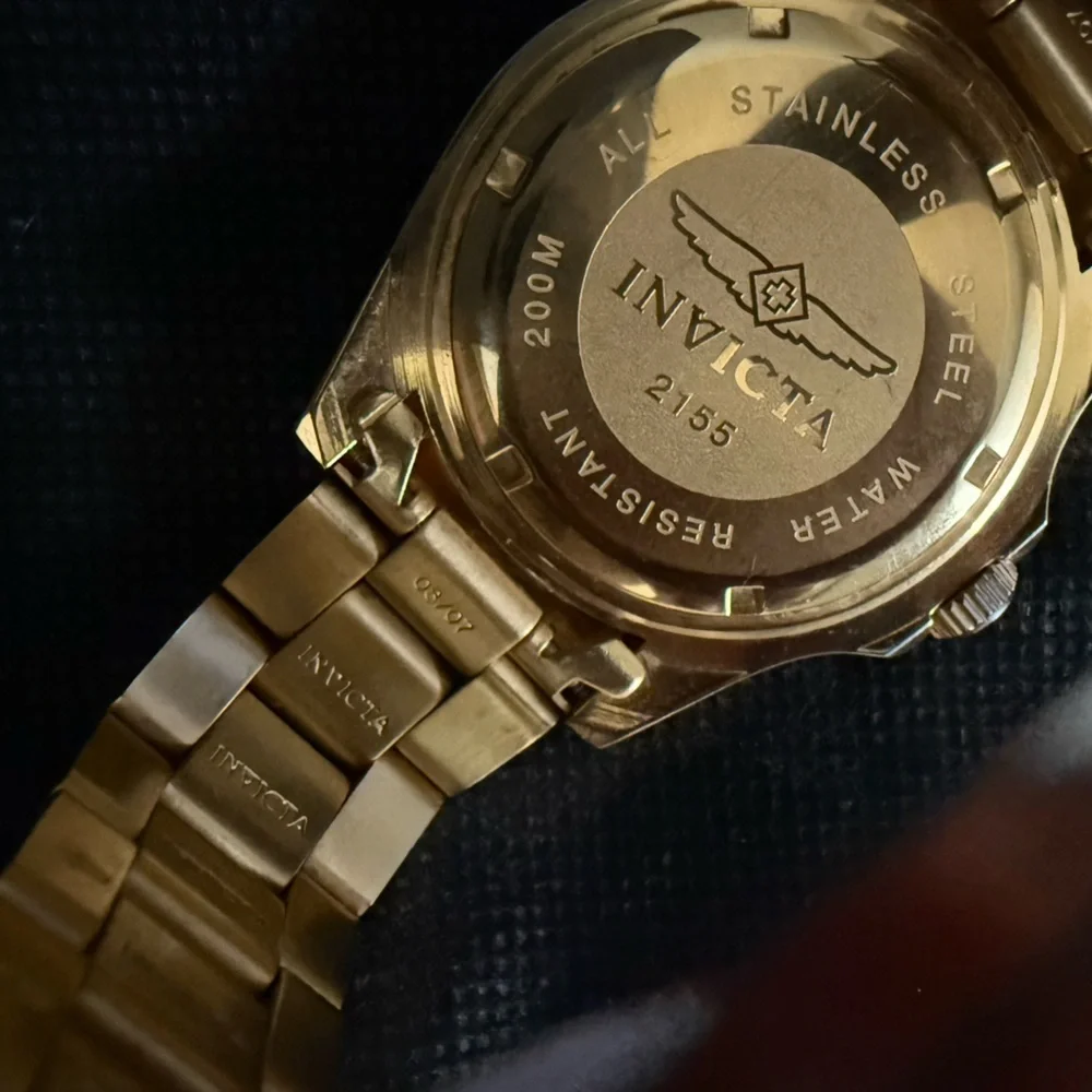 Men's Invicta Pro Diver 2155 Gold-Tone Watch, Water Resistant 200M